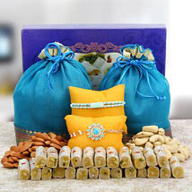 Fancy Rakhis, Sweets and Dry fruits