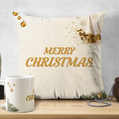 Merry Christmas Pillow N Mug Combo