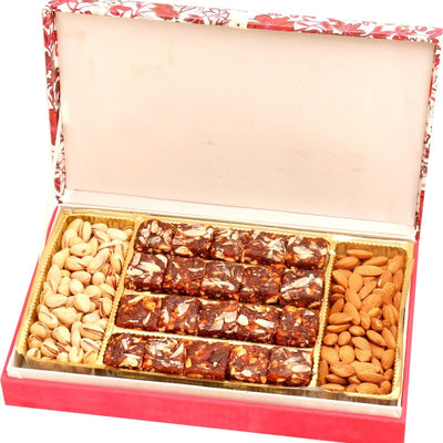 Doda Burfi,  Almonds and Pistachios