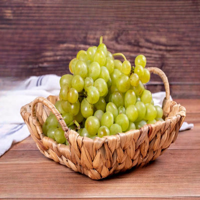 Green Grapes with basket