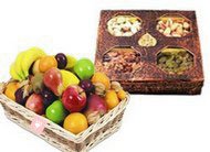 Dry Fruits and Mixed Fruits with Basket