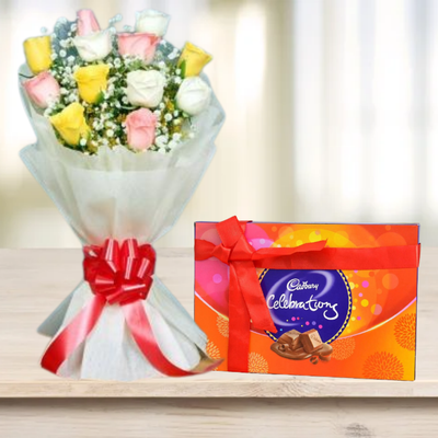 Roses  with Cadbury celebration