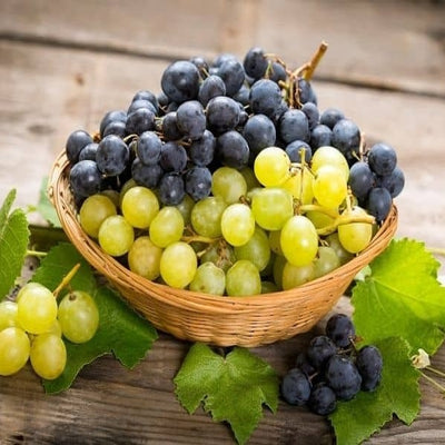 Fresh Grapes with Basket