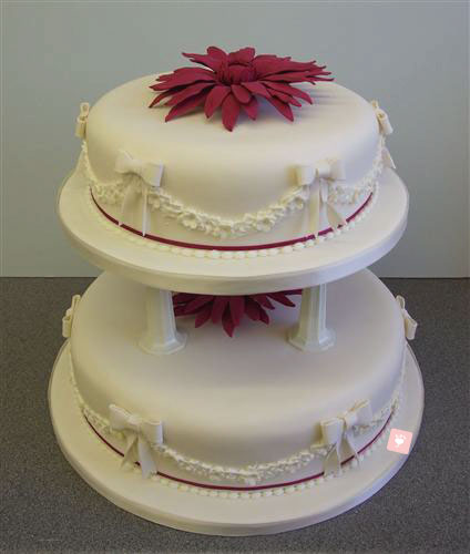 Send heart shape double story fruit cake online by GiftJaipur in Rajasthan