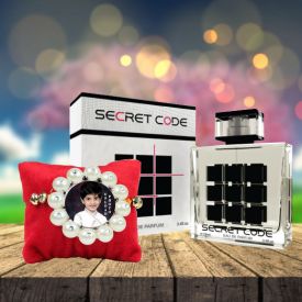Secret Code Perfume with Personalized Rakhi