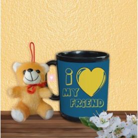 I Love my Friend Mug with small Teddy