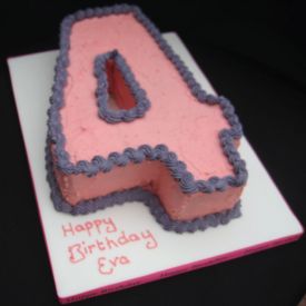 Delicious Number Shape Cake