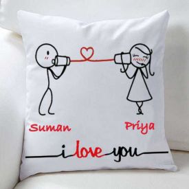 I love you Personalized cushion with filler