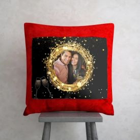 Wreath of Love New Year Personalized Cushion cover