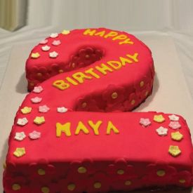 Birthday Number Shape Cake