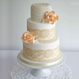 Pearls Wedding Anniversary Cake