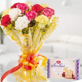 Mixed Carnation and Soan Papdi