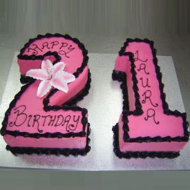 Pink Number Cake
