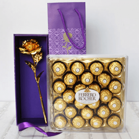 Ferrero Rocher With Golden Roses