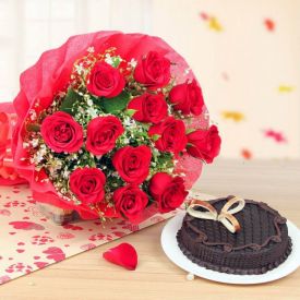 Red Roses and Chocolate Cake