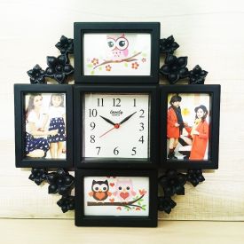 Photo Frame With Wall Clock
