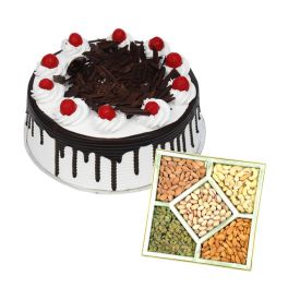 1/2 Kg Black forest cake with 1/2 Kg dry fruits