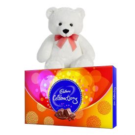 Teddy Bear 6 inch & Cadbury Celebration Pack
