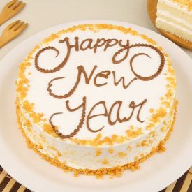Happy New Year Butterscotch Cake