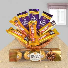 Basket of Cadburry chocolates