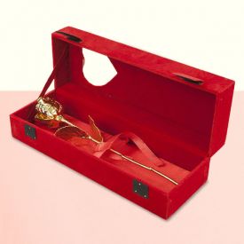 Golden Rose with Velvet Box Set