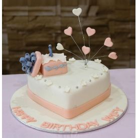 Engagement Heart Shape Cake