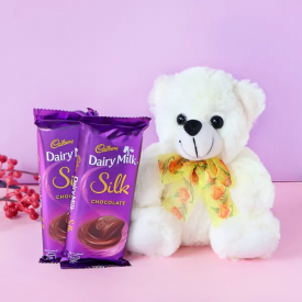 Teddy With Silk Chocolates