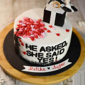 Engagement Fondant Cake