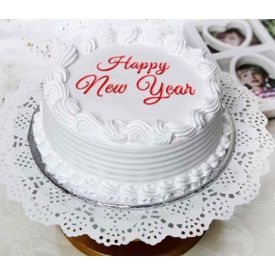 happy new year Vanilla cake
