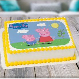 Vanilla Peepa Pig cake
