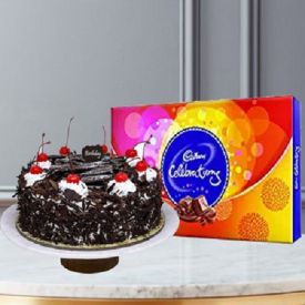 Black forest cake with celebration