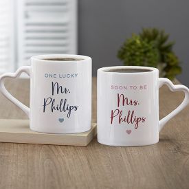 heart shape valentines mug for couple