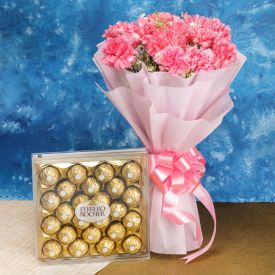 Carnations With Rocher