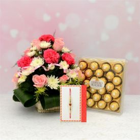 A Mixed flowers With Ferrero
