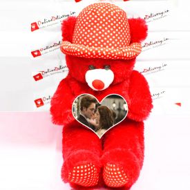 Personalized Red Teddy With Cap