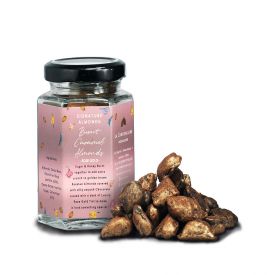 Burnt Caramel Almonds Rose Gold in a jar
