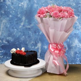 Pink Carnation N Cake