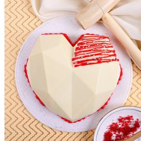 Red Velvet Heart Pinata Cake