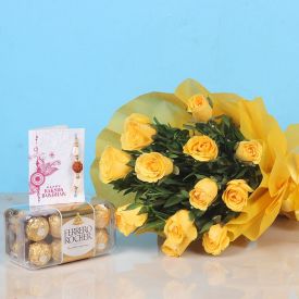Yellow Roses N Ferrero Rocher Combo