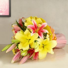 Lilies Pink N Yellow