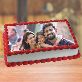 Happy Family Vanilla Photo Cake