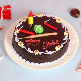 Diwali Crackers Chocolate Cake