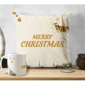Merry Christmas Pillow N Mug Combo