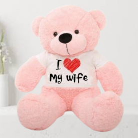 24 inch Cute white Teddy bear with little heart