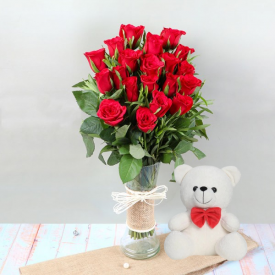 Roses and teddy combos