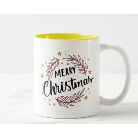 white Christmas mug