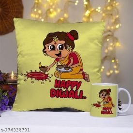 Diwali Mug N Cushion Combo