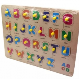 Capital Alphabet Tray Wooden Material