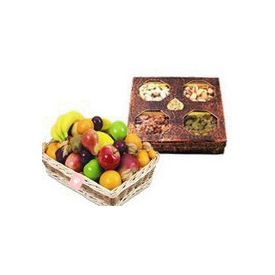 Dry Fruits and Mixed Fruits with Basket