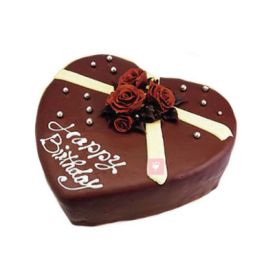 Heart Shape Chocolate truffle Cake